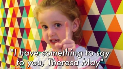 Watch this cute little girl's beautiful message to British PM Theresa May
