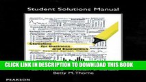 [PDF] Student Solutions Manual for Statistics for Business and Economics Popular Colection