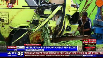 14 Penumpang Bus Jurusan Sukabumi-Cirebon Cedera