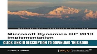 New Book Microsoft Dynamics GP 2013 Implementation