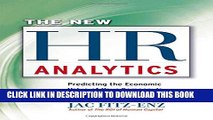 New Book The New HR Analytics: Predicting the Economic Value of Your Company s Human Capital