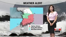 Typhoon Chaba to bring heavy rain and strong winds in southern parts of Korea