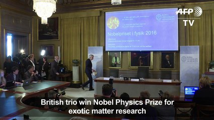 British trio win Nobel Physics Prize for exotic matter research