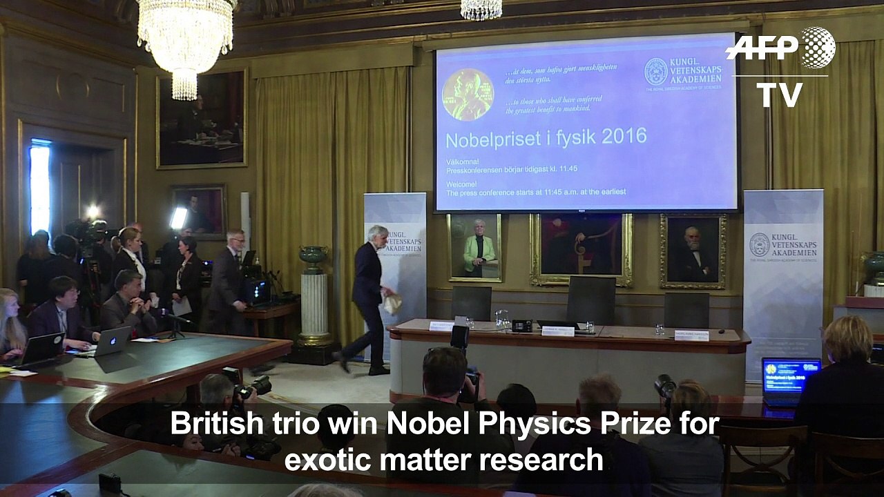 British trio win Nobel Physics Prize for exotic matter research