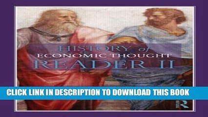 New Book The History of Economic Thought: A Reader; Second Edition