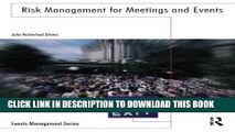 New Book Risk Management for Meetings and Events (Events Management)