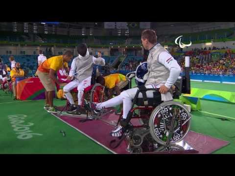 Wheelchair Fencing | China v Hungary Men's Individual Foil Semi-Final | Rio 2016 Paralympic Games