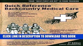 [PDF] Backcountry Medical Care: Quick Reference Popular Online