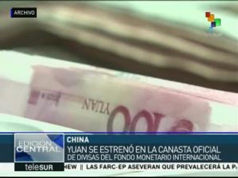 Moneda china se estrena en la cesta oficial de divisas del FMI