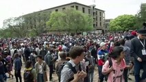 Police open fire on students in South Africa