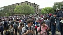 Police open fire on students in South Africa