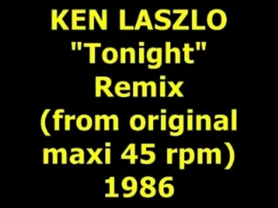 KEN LASZLO  "Tonight"  Maxi 45 rpm