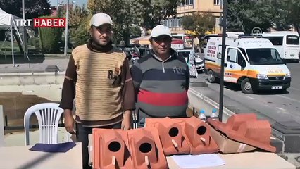 Kuşlar için, kuş yuvalı kiremit ürettirdiler