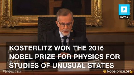 Science of 'exotic' states of matter lands Nobel physics prize