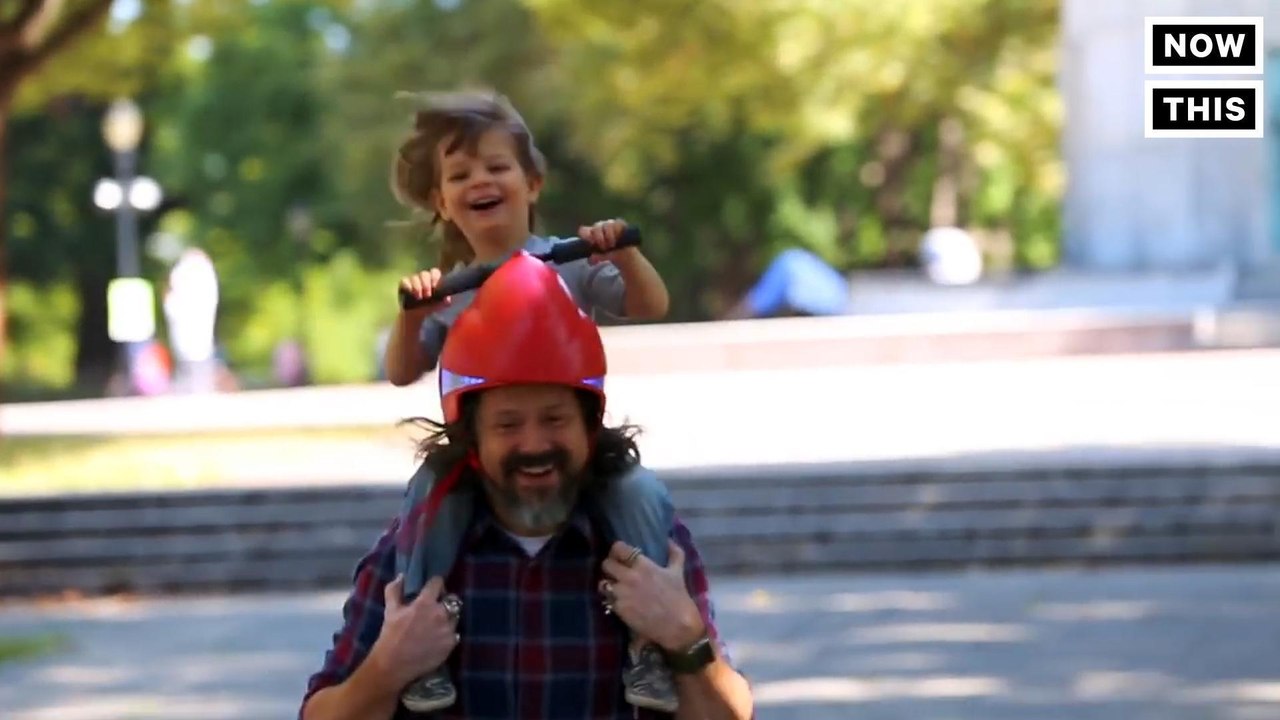 Helmet Lets Kids Steer Piggyback Rides
