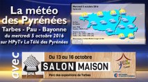 HPyTv Pyrénées | La Météo de Tarbes Pau Bayonne (5 octobre 2016)