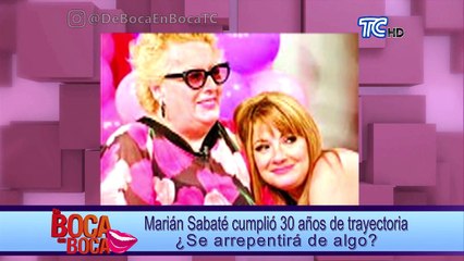 Marián Sabaté no se imaginaba cumplir 30 años d carrera sin tener al lado a su madre