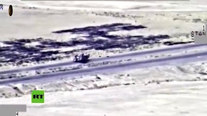 Revelan imágenes de un bombardeo contra el EI