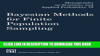 [PDF] Bayesian Methods for Finite Population Sampling (Chapman   Hall/CRC Monographs on