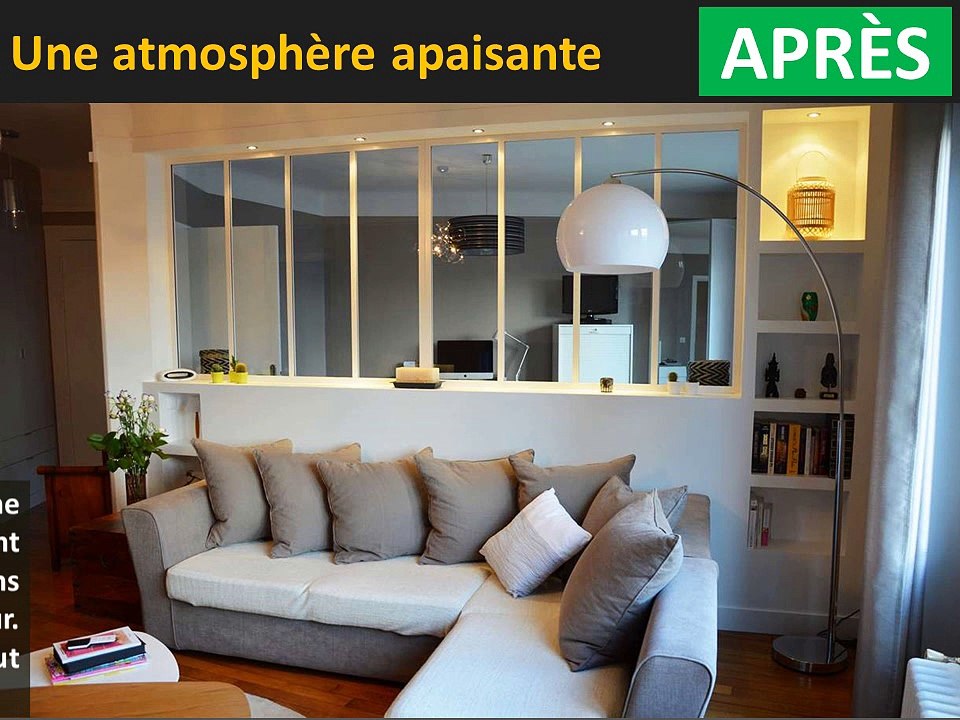 Avant - Après. Créer une verrière pour séparer une chambre du salon