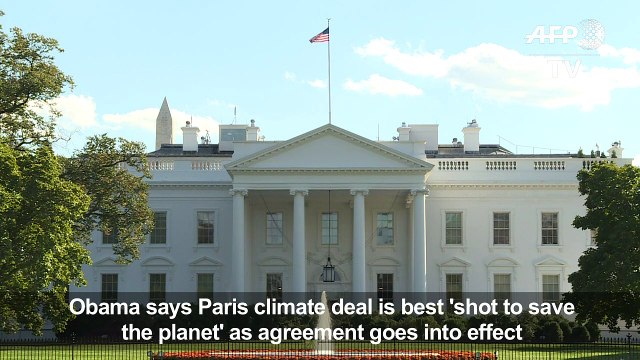 Obama hails 'historic day' as climate deal to enter into force