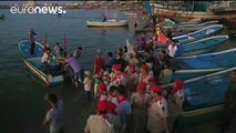 Boat of pro-Palestinian activists blocked by Israeli forces from entering Gaza