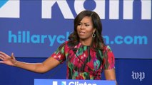 Michelle Obama mocks Donald Trump's mic complaints