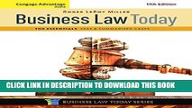 Collection Book Cengage Advantage Books: Business Law Today, The Essentials: Text and Summarized