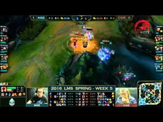 《LOL》2016 LMS 春季賽賽後精華 粵語 W5D2 CGE vs MSE Game 2