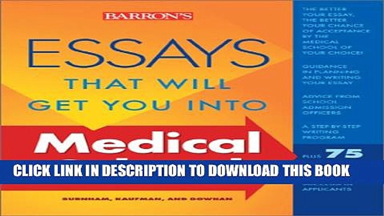 [PDF] Essays That Will Get You into Medical School (Essays That Will Get You Into...Series)