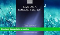 FAVORIT BOOK Law as a Social System (Oxford Socio-Legal Studies) READ EBOOK