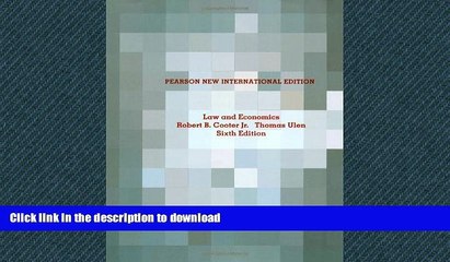 READ THE NEW BOOK Law and Economics Pearson New International Edition READ EBOOK