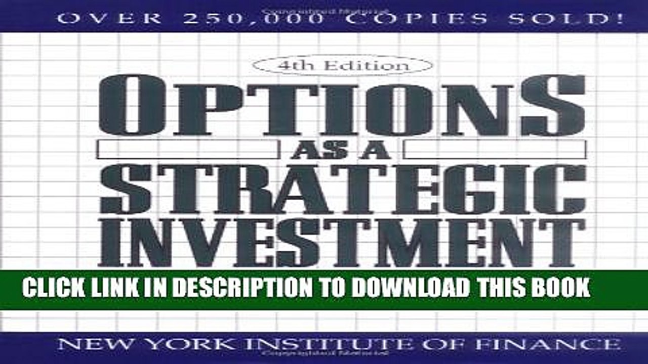 [PDF] Options as a Strategic Investment Full Online