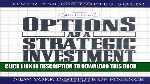[PDF] Options as a Strategic Investment Full Online