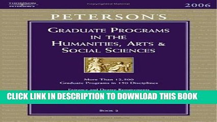 [PDF] Grad Guides Book 2:  Humanities/Arts/Soc Scis 2006 (Peterson s Graduate and Professional