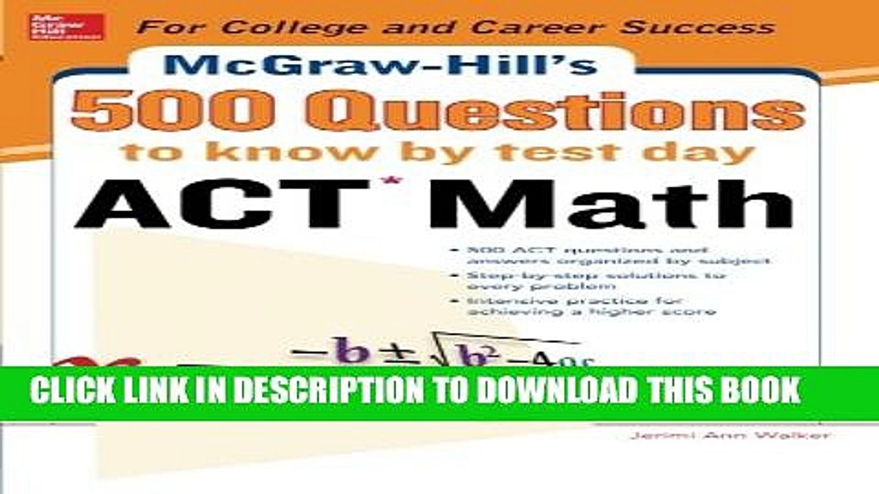 [PDF] 500 ACT Math Questions to Know by Test Day (Mcgraw Hill s 500 Questions to Know By Test Day)