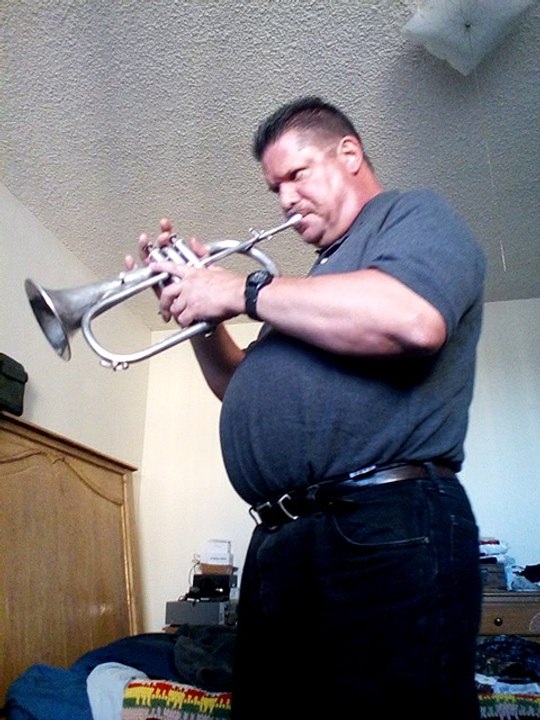 Al playing "Be Still My Soul" on fluglehorn