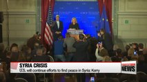 U.S. will continue efforts to find peace in Syria: Kerry