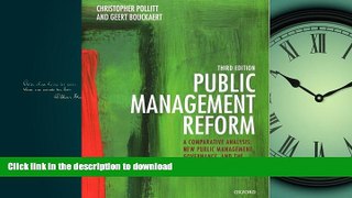 FAVORIT BOOK Public Management Reform: A Comparative Analysis - New Public Management, Governance,