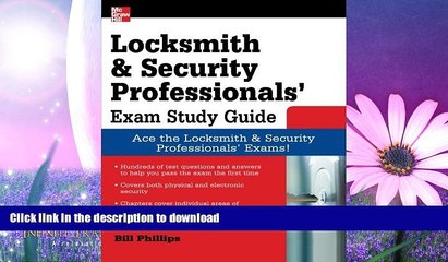 GET PDF  Locksmith and Security Professionals  Exam Study Guide  BOOK ONLINE