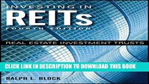 New Book Investing in REITs: Real Estate Investment Trusts