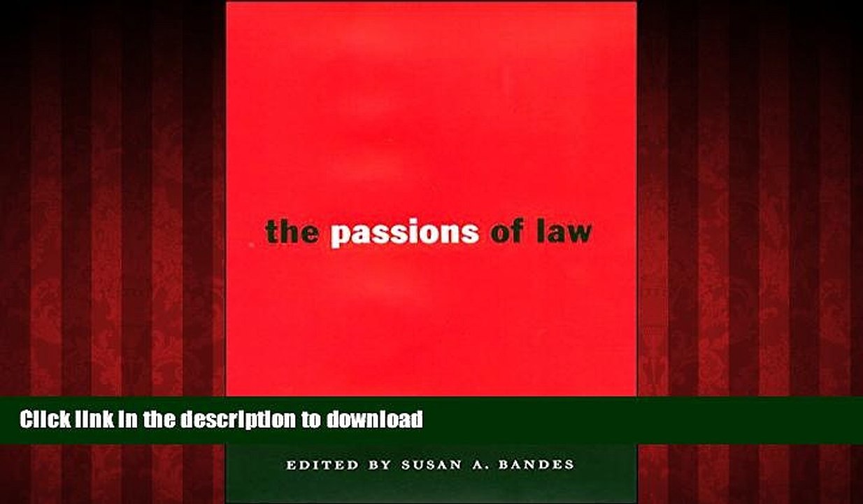 FAVORIT BOOK The Passions of Law (Critical America (New York University Hardcover)) READ EBOOK
