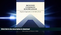 FAVORIT BOOK Beyond Common Knowledge: Empirical Approaches to the Rule of Law (Stanford Law