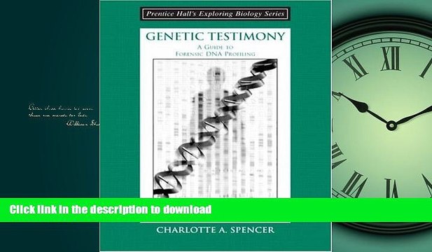 READ PDF Genetic Testimony: A Guide to Forensic DNA Profiling (Booklet) FREE BOOK ONLINE