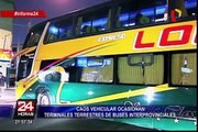 Buses interprovinciales ocasionan caos vehicular en Lima