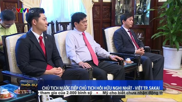 Chủ tịch nước Trần Đại Quang tiếp chủ tịch hội nghị Nhật - Việt TP.Sakai