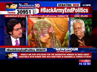 Should Om Puri Apologize For His Insensitive Remark?: The Newshour Debate (4th Oct)