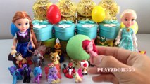 PLAY DOH SURPRISE EGGS with Surprise Toys,Mario Bros,Disney,  Frozen Elsa and Anna,Toy Story,My Little Pony Horses