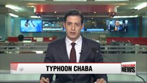 Typhoon Chaba strikes southern Korea, before moving to East Sea