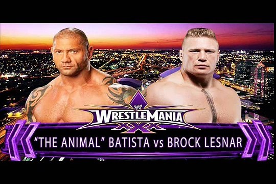 Brock Lesnar vs Batista - UFC Match - WWE Extreme Rules 2016